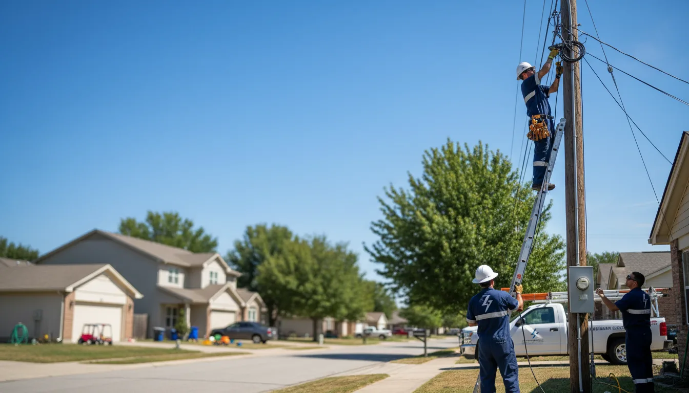 Residential electrician providing installation services in Chesterville, OH